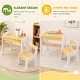 thumbnail image 4 of Innovation Works 2Pcs Wooden Kids Table and Chair Set, MDF Construction, Children Study Desk Furniture for 2-8 Years Old, 4 of 7
