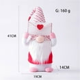 thumbnail image 5 of 2Pcs Valentine's Day Gnome Decorations, Handmade Plush Dolls Holiday Figurines Toy Ornaments for Holiday Valentine's Day Table Ornament, Valentine's Present, 5 of 5