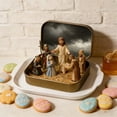 thumbnail image 6 of 2026 New Mini Christmas & Easter Nativity Set in a Tin Box - Mini Easter Jesus Classic Scenes - Small Pocket Nativity Sets & Figures, Easter Decoration Indoor for Home Gifts Decor, 6 of 7