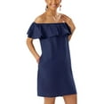thumbnail image 1 of Robe de Plage à Épaules Dénudées pour Femme Tommy Bahama, Taille Medium - Bleu, 1 of 2