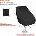 thumbnail image 2 of Waterproof Pontoon Boat Captain Seat Cover Black, 2 of 4