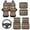 Aztec Western Horse, variant on HUIACONG Brown Cow Car Floor Mats Steering Wheel Cover Car Seat Covers 9-Piece Driver Passenger and Rear Floor Mats with Anti-Slip Pad Dust Proof Car Interior Accessories for SUV,Vans,Sedans,Trucks