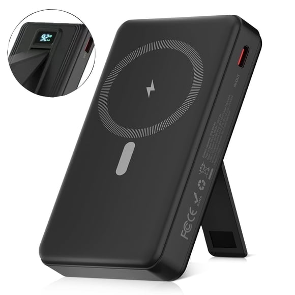 PGYOB Magnetic Power Bank 10000mAh, Wireless Power Bank, Portable Charger With 22.5W PD Fast Charging, LED Power Display for iPhone 15/16/14/13/12 Pro/Pro Max/Plus/Mini Series