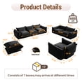 thumbnail image 2 of The Magic Home Convertible Modular L-Shaped Chenille Sectional Sofa Sofas, Black, 2 of 12