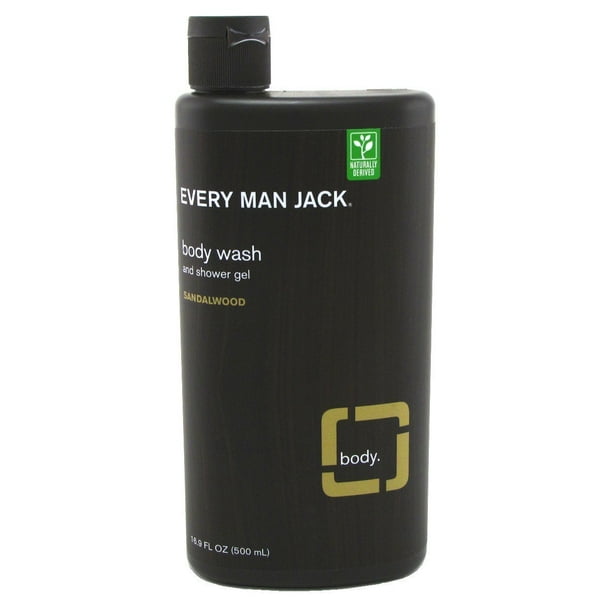 Every Man Jack Body Wash And Shower Gel 16.9 Ounce Sandalwood (499ml