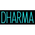 thumbnail image 1 of Dharma LED Neon Sign 6" Tall x 15" Wide - inches Black Square Cut Acrylic Backing, with Dimmer - Premium built indoor Sign for Home décor, Event, Religious place, Store interior, Office., 1 of 7