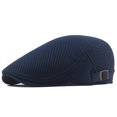 thumbnail image 3 of Gorros de malla de Newsboy para hombre, sombreros de pintores británicos, boinas transpirables de primavera y verano, gorra plana ajustable, boinas de Hip Hop, 3 of 4