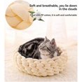 thumbnail image 3 of AllSeason Knitted Cat and Dog Bed, Removable and Washable, Handwoven, Thick CottonFilled Pet Bed for Home, 3 of 5