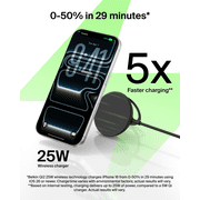 Belkin MagSafe Charger, Magnetic iPhone Charger w/ Qi2 25W, Fast Wireless Charging Pad w/Kickstand for iPhone 17 Series, Samsung Galaxy, Pixel 10, AirPods Pro, Travel - No Power Adapter, Black