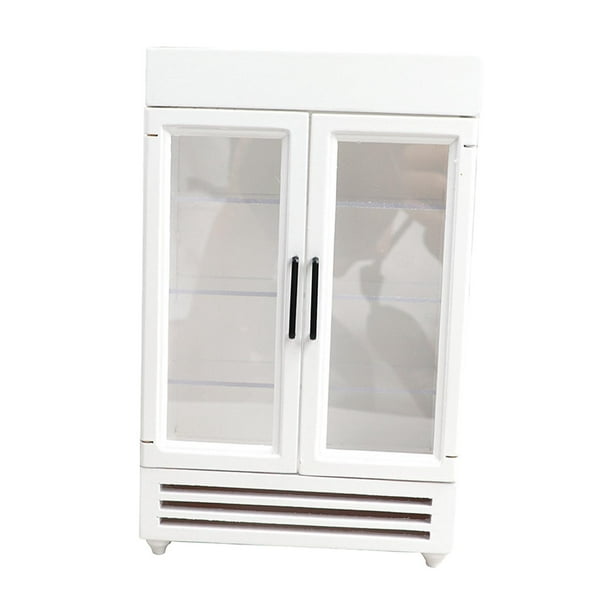 ethersell88 1/12 refrigerador para fiesta juguetes juego escena Blanco Zulema mini refrigerador