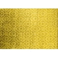 thumbnail image 1 of Ahgly Company Machine Washable Indoor Rectangle Trellis Yellow Modern Area Rugs, 3' x 5', 1 of 4
