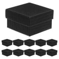 thumbnail image 1 of 24 cajas de joyería negras cuadradas de cartón para regalo, pequeñas cajas para collares, colgantes, anillos y pendientes, con revestimiento de espuma para bodas, cumpleaños y aniversarios., 1 of 5