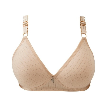 

KDDYLITQ Womens Bralette Comfort 18 Hour Bras Push Up Support Adjustable Straps Bra Complexion 42