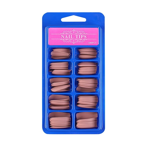 EARKITY 100pcs Coffin Press on Nails Kit, Long Ballerina Full Cover Fake Nail Acrylic Tips Artificial Fingernails False Manicure