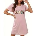 thumbnail image 2 of Funicet Chemises à Manches Courtes pour Femmes, Shorts pour Femmes, Chemise de Nuit Courte Surdimensionnée pour Femmes Mode Imprimé Poitrine Chemise de Nuit à Manches Courtes, Chemises à Manches Courtes pour Femmes, Chemises à Manches Courtes pour Femmes, 2 of 5