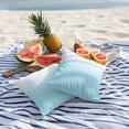 thumbnail image 5 of Outdoor Pillow Cover Gradient Color Blue White Ombre Set of 2 Waterproof Throw Pillowcases Colorful Decorative Patio Furniture Pillows for Couch Garden Indoor & Outdoor Use, 5 of 9