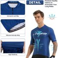 thumbnail image 4 of Camiseta de ciclismo para hombre TIGER de manga corta con 4 bolsillos traseros, transpirable, de secado rápido y que absorbe la humedad, 4 of 5