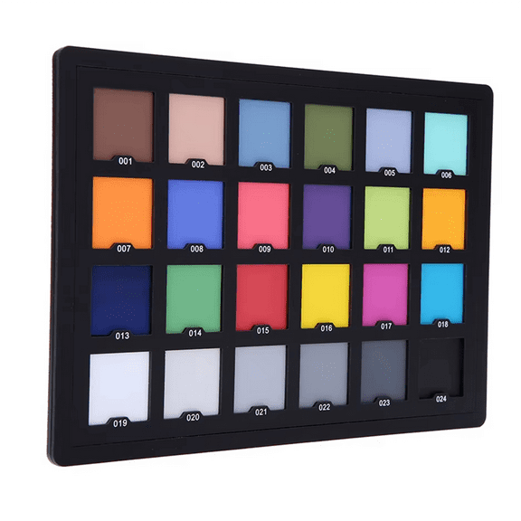 New 24 Color Card Test for Superior Digital Color Correction Use for Color Balancing in Photo Color Palette Board,1 * 24 Color Card Test,Black