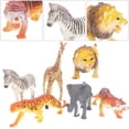 thumbnail image 3 of 6pcs Plastic Model Tiger Leopard Lion Giraffe Zebra Elephant Wild Animals Toy, 3 of 7