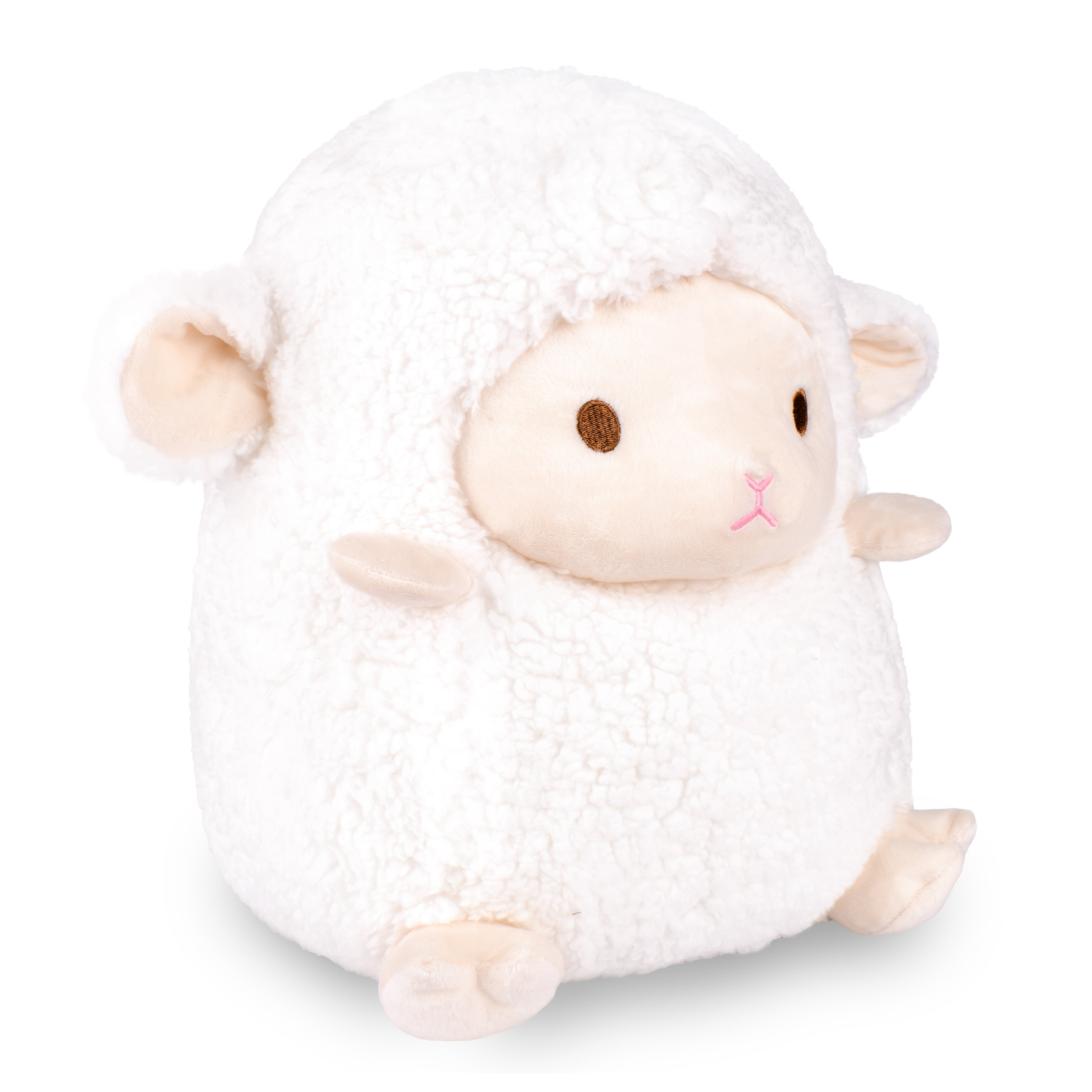 WEIGEDU White Lamb Plush Toy Sheep Stuffed Animals Pillow Cushion Plush for Kids Babies Birthday Easter Bedtime Gift, 14"