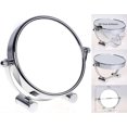thumbnail image 2 of Makeup Mirror/Cosmetic Mirror, 360 Swivel - Double Sided: Normal and x10 magnification. Standing Mirror, Shaving Mirror, Bathroom Mirror, chrome, 2 of 5