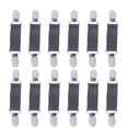 thumbnail image 1 of Bed Sheet Clips 6 Pairs Multi-Purpose Fixed Buckles Bed Sheet Anti-Slip Fasteners Sofa Cushion Non-Slip Clips Elastic Alloy Grippers (Light Grey), 1 of 8