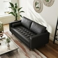 thumbnail image 4 of Stateside Vegan Leather Square Arm Sofa 70", 4 of 6