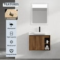 thumbnail image 3 of AVAXA 28'' Wall-Mounted Bathroom Vanity with White Ceramic Sink & Soft-Close Door, 3 of 17