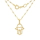thumbnail image 2 of Cadena CON Dije Mano Fátima Corazón Oro Sólido 14K Amarillo, 2 of 5