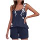 thumbnail image 2 of Camisola Tops para las Mujeres Cuello en V sin Mangas con Pantalones de Bolsillo, Pantalones de Mujer Casual para Primavera Verano, 2 of 7