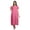 Pink, variant on Moomaya Short Sleeve Nightdress For Ladies Cotton Womens A-Line Maxi Nightwear