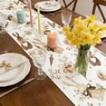 thumbnail image 6 of AZXY Easter Table Runner 13"x87" Table Runner with Neutral Watercolor Bunny Carrot Eggs Design, Spring Easter Table Decorations for Home Kitchen Dining Coffee Table Easter Party Decor, 6 of 7