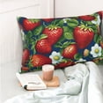 thumbnail image 4 of Yiaed Strawberry2 Print Brushed Microfiber Envelope Pillowcases, Standard,Envelope Closure Pillow Cases(No pillow core)-14"x20", 4 of 6