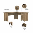 thumbnail image 4 of Salinas L Desk with File Cabinet & Bookcase in Reclaimed Pine - Engineered Wood, 4 of 10