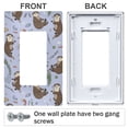 thumbnail image 3 of Yayeee Rocker Switch Wall Plate 1-Gang 4.6"x2.9" Home Decorative Outlet Cover, Purple Otters Pattern, 3 of 6