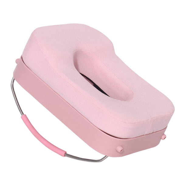 Almohada para siesta de escritorio, cojín para dormir, suave, con patas dobladas, portátil, boca abajo, cojín curvo para niños, aulas, viajes Rosa
