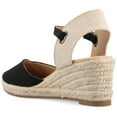 thumbnail image 3 of Journee Womens Ashlyn Wedge Heel Espadrille Sandals, Widths Available, 3 of 9