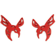 CARRUN 2Pc Super Bee Emblem Body Fender Rear Side Badge Hollow Badge Replacement For Challenger (Red)