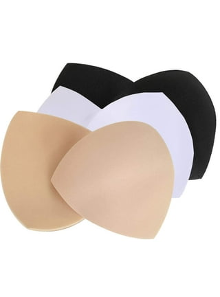 3 Pairs Bra Pads Inserts Bra Cups Inserts Removable Breast Enhancers  Inserts for Women Bikini Swimsuit Sport Tops，White
