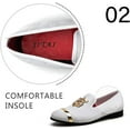 thumbnail image 3 of JITAI Mens Dress Tuxedo Shoes for Men Slip-on Loafers White Size 10, 3 of 6
