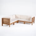 thumbnail image 4 of Canapé Oana 5 Places en Forme de V avec Coussin Teck/beige, 4 of 21