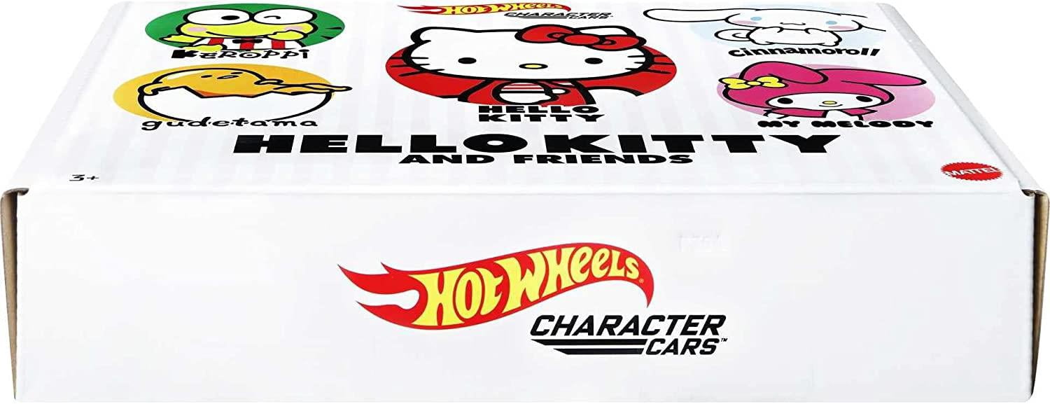 Hot Wheels Sanrio Set of 5 Character Toy Cars, Collectible Vehicles Including Hello Kitty