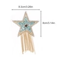 thumbnail image 5 of YIGSECU Pentagrams Tassels Pasties Sticky Bra Nipple Covers Reusable Pasty Breast Petals, 5 of 13