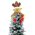 thumbnail image 2 of Decoración del árbol de Navidad Árbol de Navidad Topper Felpa Muñeco de nieve Papá Noel Reno Figuras de Navidad Decoración del árbol Encaje Estrella de Navidad para la decoración del árbol de Navidad JFHHH pequeña, 2 of 5
