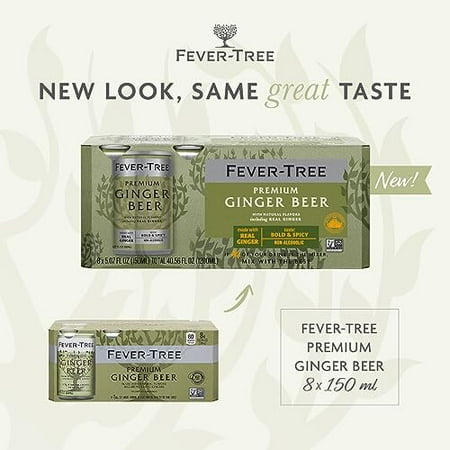 Fever-Tree Ginger Beer 150ml Cans; 8-pack