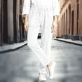 thumbnail image 2 of Tiweut Pants for Women Corduroy Long Straight Leg Elastic Waist with Pockets Trousers, 2 of 7