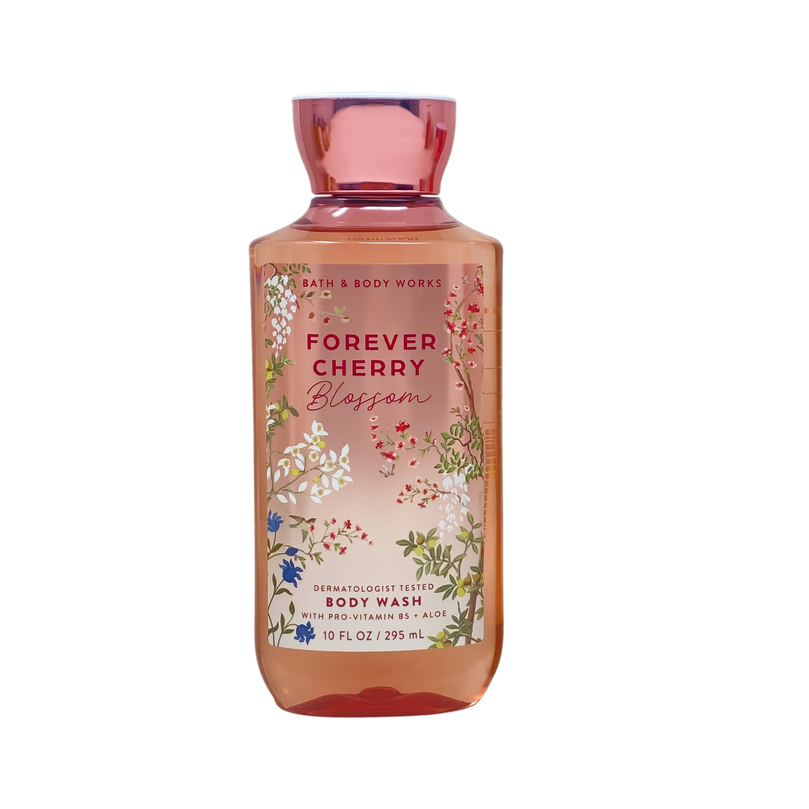 Bath & Body Works Forever Cherry Blossom 3 Body Washes with a Zen Garden Bar Soap