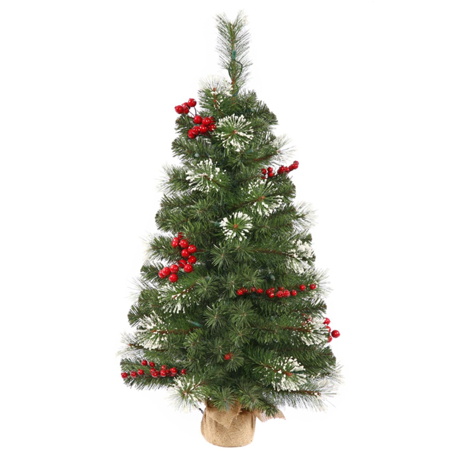 2' Siegal Berry Pine Artificial Christmas Tree with Burlap