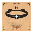 thumbnail image 6 of tkerinse Cross Braided Rope Bracelet for Men Boys, Adjustable Braided Rope Cross Bracelet, Christian Baptism Cross Relationship Friendship Rope Wristband Gifts for Son Brother Dad Grandfather R1Z6, 6 of 6