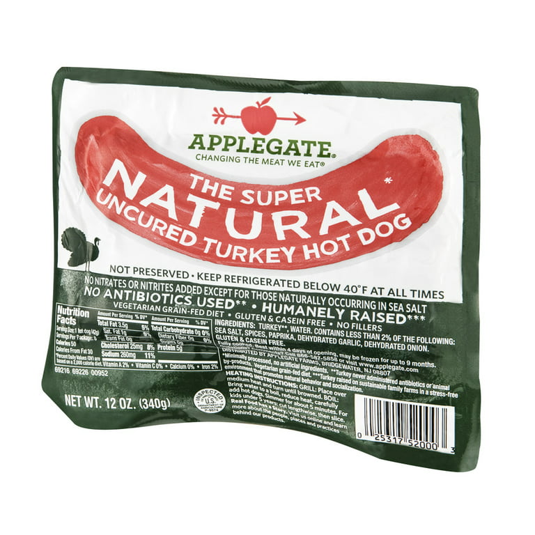 Applegate Natural Uncured Turkey Hot Dog, 10 oz - Mariano's